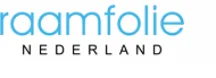 Logo van Raamfolie Nederland in lichtblauwe en grijze letters